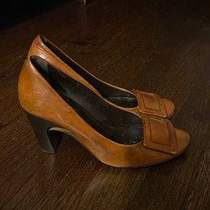 Roger Vivier Brown Leather Pumps Women's IT 7.5 guc